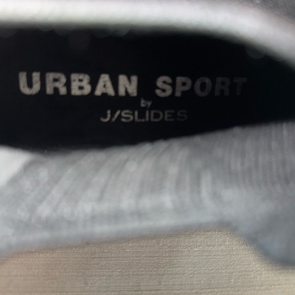 J/SLIDES Urban Sport Black Knit Stretch Slip In Sneakers - Picture 12 of 13
